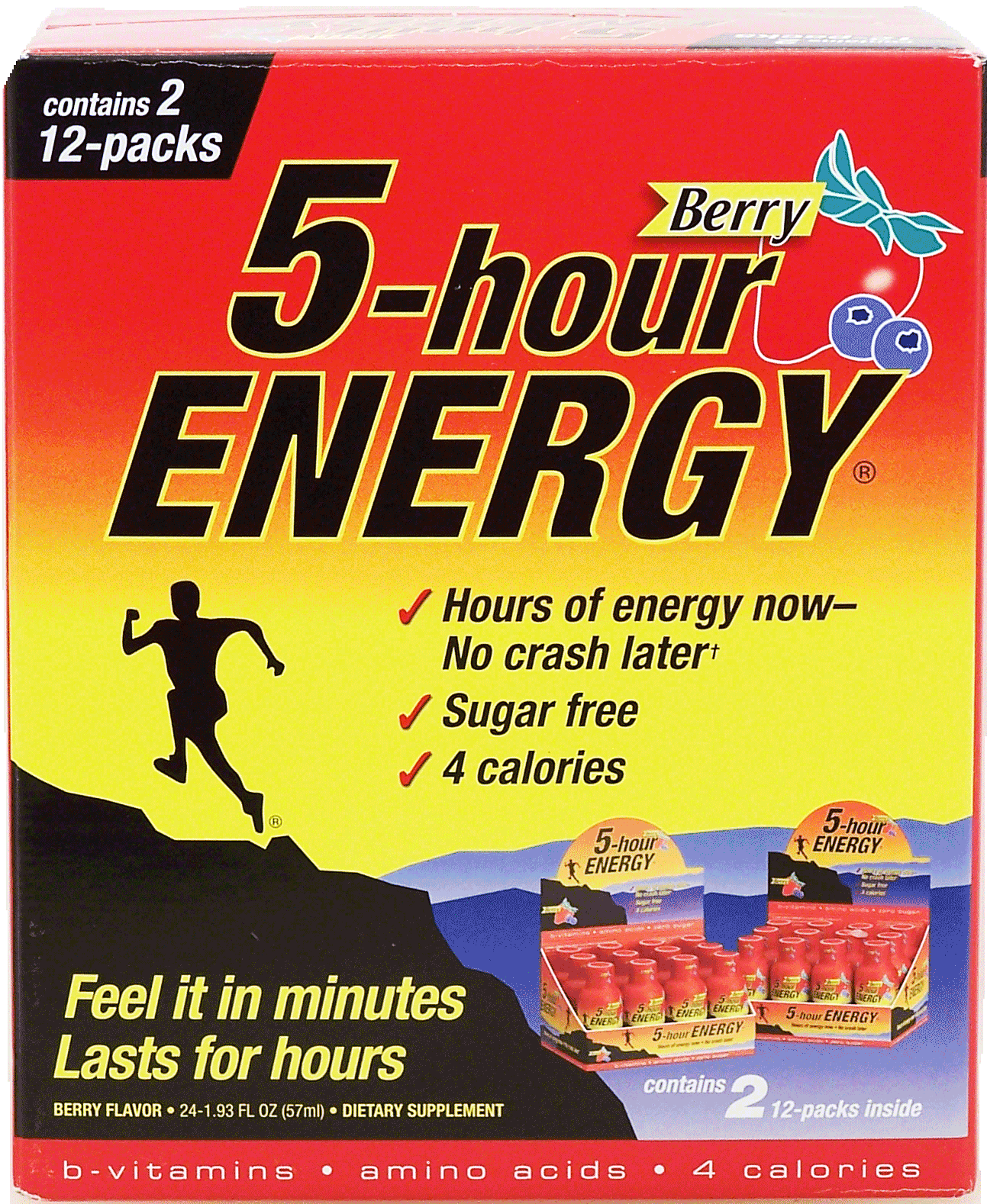 5-hour Energy dietary energy supplement, berry, contains 2 12-packs plastic bottles Full-Size Picture